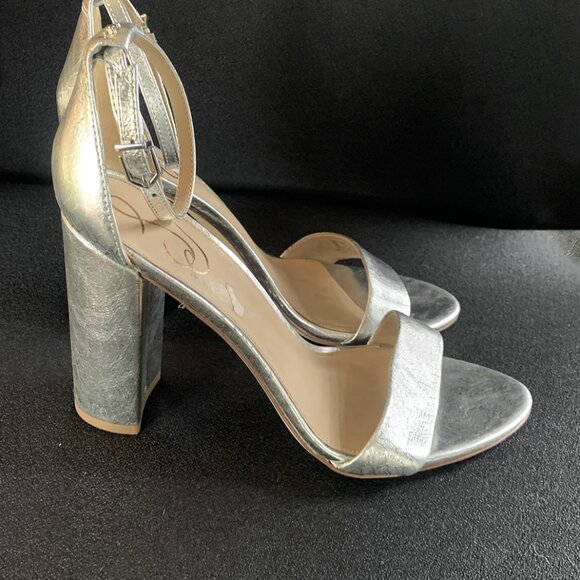 Sam Edelman Women's "Yaro" Silver Heeled Sandal Size: 10M - Picture 4 of 11